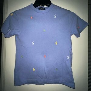 Ralph Lauren Kids Matching Boys Set- Tee with Colorful Embroidery